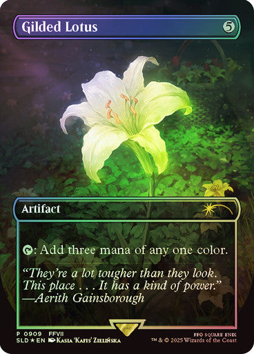 IMPORTABLE DUBAI-Gilded Lotus (FINAL FANTASY) (Secret Lair) (#909) (Borderless) Secret Lair Magic: The Gathering English Foil