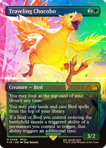 IMPORTABLE DUBAI-Traveling Chocobo (#406) (Borderless) FINAL FANTASY - Variants Magic: The Gathering English Foil
