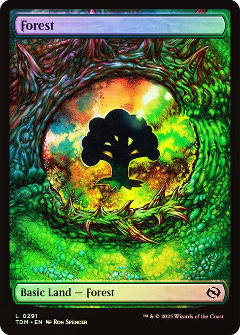 IMPORTABLE DUBAI- Forest (#291) (Full Art) Tarkir: Dragonstorm (Foil) English