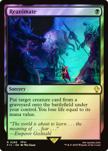 IMPORTABLE DUBAI-Reanimate (Surge Foil) FINAL FANTASY Commander - Alternate Foil Magic: The Gathering English Foil