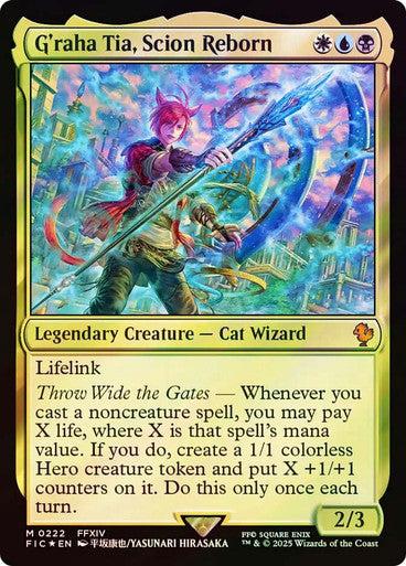 IMPORTABLE DUBAI-G'raha Tia, Scion Reborn (Surge Foil) FINAL FANTASY Commander - Alternate Foil Magic: The Gathering English Foil