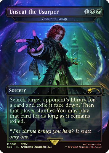 IMPORTABLE DUBAI-Praetor's Grasp (Unseat the Usurper) (FINAL FANTASY) (Secret Lair) (#1861) (Borderless) Secret Lair Magic: The Gathering English Foil