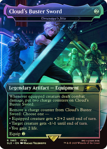 IMPORTABLE DUBAI-Umezawa's Jitte (Cloud's Buster Sword) (FINAL FANTASY) (Secret Lair) (#1865) (Borderless) Secret Lair Magic: The Gathering English Foil