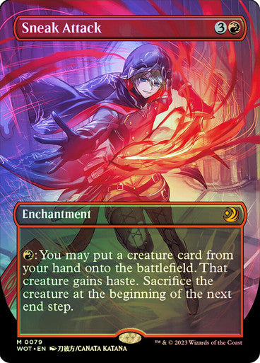 IMPORTABLE DUBAI-Sneak Attack (#079) (Borderless) Enchanting Tales - Variants Magic: The Gathering English Foil