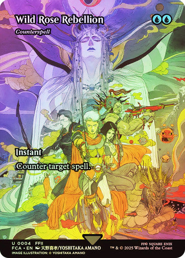 IMPORTABLE DUBAI-Counterspell (Wild Rose Rebellion) (Borderless) FINAL FANTASY Through the Ages Magic: The Gathering English Foil