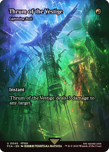 IMPORTABLE DUBAI-Lightning Bolt (Thrum of the Vestige) (Borderless) FINAL FANTASY Through the Ages Magic: The Gathering English Foil