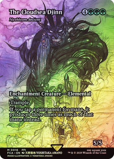 IMPORTABLE DUBAI-Nyxbloom Ancient (The Cloudsea Djinn) (Borderless) FINAL FANTASY Through the Ages Magic: The Gathering English Foil
