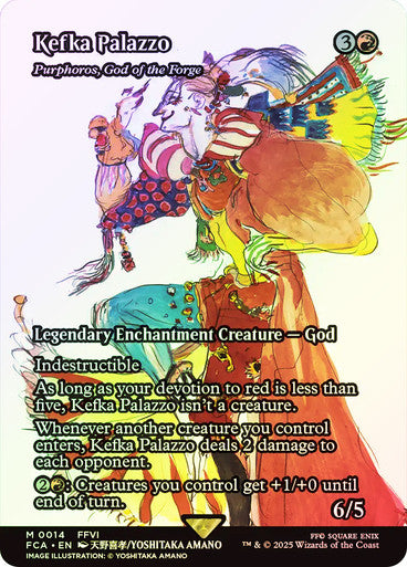 IMPORTABLE DUBAI-Purphoros, God of the Forge (Kefka Palazzo) (Borderless) FINAL FANTASY Through the Ages Magic: The Gathering English Foil