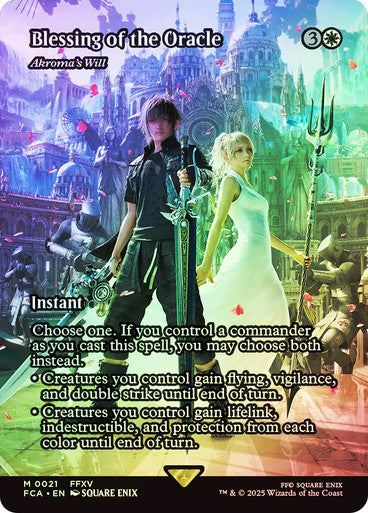 IMPORTABLE DUBAI-Akroma's Will (Blessing of the Oracle) (Borderless) FINAL FANTASY Through the Ages Magic: The Gathering English Foil
