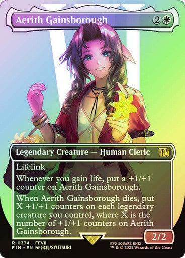 IMPORTABLE DUBAI-Aerith Gainsborough (#374) (Borderless) FINAL FANTASY - Variants Magic: The Gathering English Foil
