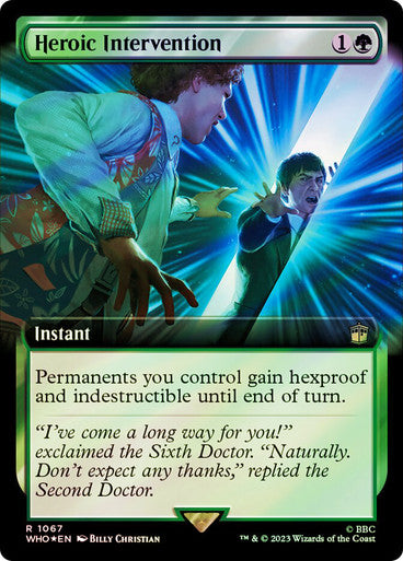 IMPORTABLE DUBAI-Heroic Intervention (Extended Art) (Surge Foil) Doctor Who Commander - Alternate Foil Variants Magic: The Gathering English Foil
