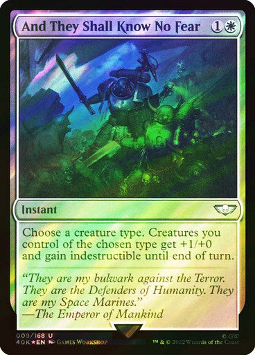 IMPORTABLE DUBAI-And They Shall Know No Fear (Surge Foil) Warhammer 40,000 Commander - Surge Foil Magic: The Gathering English Foil