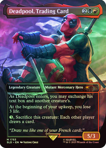 IMPORTABLE DUBAI-Deadpool, Trading Card (Marvel) (Secret Lair) (Borderless) Secret Lair Magic: The Gathering English Foil