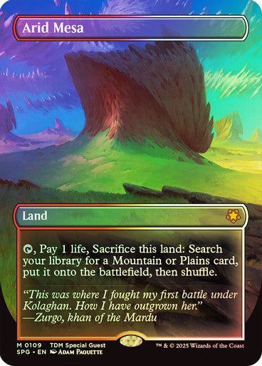 IMPORTABLE DUBAI-Arid Mesa (Borderless) Special Guests Magic: The Gathering English Foil