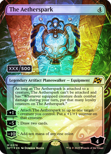 IMPORTABLE DUBAI-The Aetherspark (Serial Number) (Borderless) Aetherdrift - Serialized Magic: The Gathering English Foil