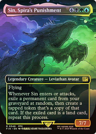 IMPORTABLE DUBAI-Sin, Spira's Punishment (#348) (Borderless) FINAL FANTASY - Variants Magic: The Gathering English Foil