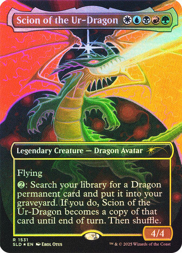 IMPORTABLE DUBAI-Scion of the Ur-Dragon (Secret Lair) (Borderless) Secret Lair Magic: The Gathering English Foil