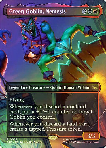 IMPORTABLE DUBAI-Green Goblin, Nemesis (Borderless) Marvel's Spider-Man Eternal - Variants Magic: The Gathering English Foil
