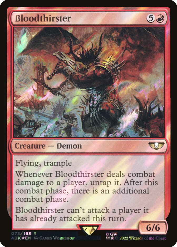 IMPORTABLE DUBAI-Bloodthirster Warhammer 40,000 Commander Magic: The Gathering English Foil