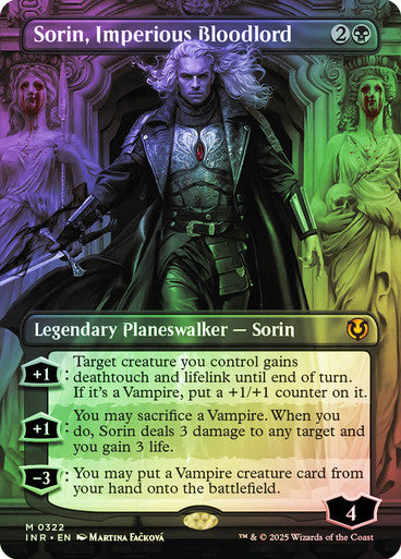 IMPORTABLE DUBAI-Sorin, Imperious Bloodlord (Borderless) Innistrad Remastered - Variants Magic: The Gathering English Foil