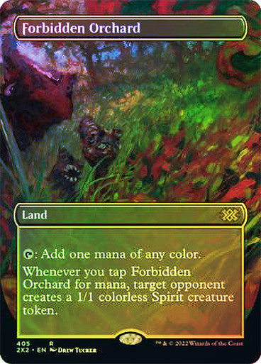 IMPORTABLE DUBAI-Forbidden Orchard (Borderless) Double Masters 2022 - Variants Magic: The Gathering English Foil