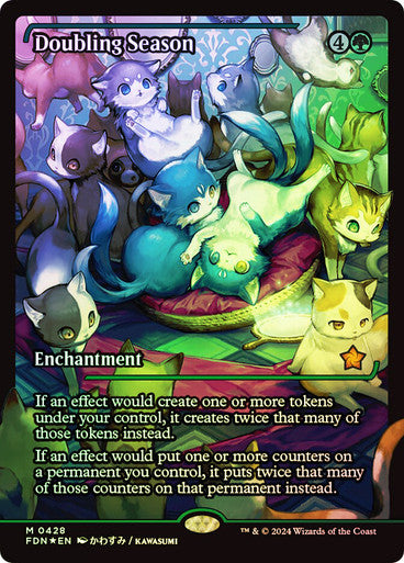 IMPORTABLE DUBAI-Doubling Season (Showcase) Foundations - Variants Magic: The Gathering English Foil