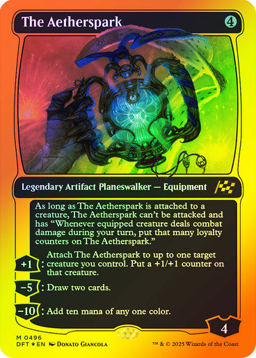 IMPORTABLE DUBAI-The Aetherspark (First Place Foil) Aetherdrift - Alternate Foil Magic: The Gathering English Foil