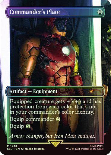 IMPORTABLE DUBAI-Commander's Plate (Marvel) (Secret Lair) (#1733) (Borderless) Secret Lair Magic: The Gathering English Foil