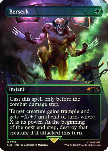 IMPORTABLE DUBAI-Berserk (Marvel) (Secret Lair) (#1738) (Borderless) Secret Lair Magic: The Gathering English Foil