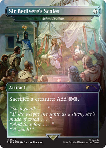 IMPORTABLE DUBAI-Ashnod's Altar (Sir Bedivere's Scales) (Monty Python) (Secret Lair) (Borderless) Secret Lair Magic: The Gathering English Foil