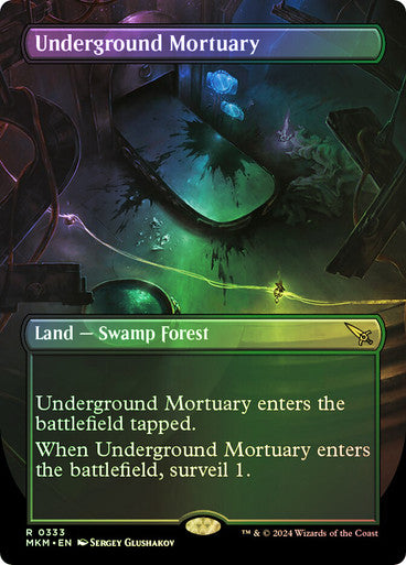 IMPORTABLE DUBAI-Underground Mortuary (Borderless) Murders at Karlov Manor - Variants Magic: The Gathering English Foil