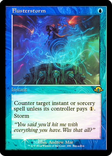 IMPORTABLE DUBAI-Flusterstorm (Buy-a-Box) (Retro Frame) Promo: General Magic: The Gathering English Foil