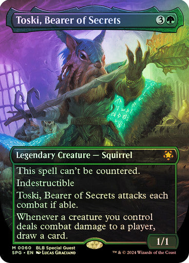 IMPORTABLE DUBAI-Toski, Bearer of Secrets (Borderless) Special Guests Magic: The Gathering English Foil