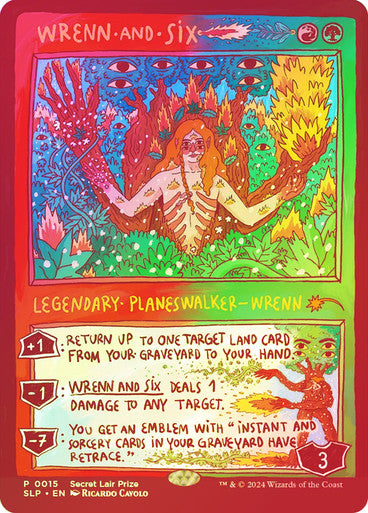 IMPORTABLE DUBAI-Wrenn and Six (Secret Lair Prize) (Full Art) Secret Lair Magic: The Gathering English Foil