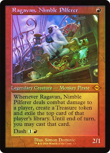 IMPORTABLE DUBAI-Ragavan, Nimble Pilferer (Retro Frame) Modern Horizons 2 - Retro Frame Magic: The Gathering English Foil
