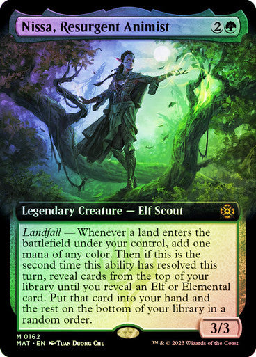 IMPORTABLE DUBAI-Nissa, Resurgent Animist (Extended Art) March of the Machine: The Aftermath - Variants Magic: The Gathering English Foil