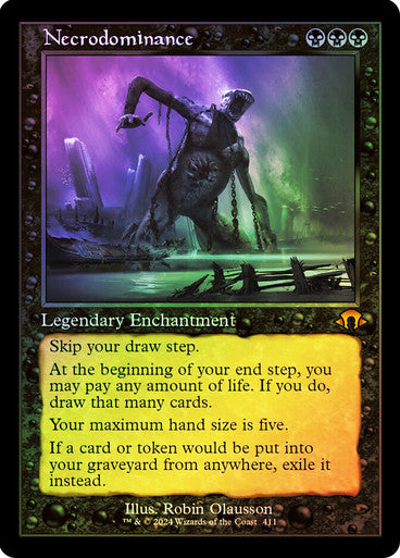 IMPORTABLE DUBAI-Necrodominance (Retro Frame) Modern Horizons 3 - Retro Frame Magic: The Gathering English Foil