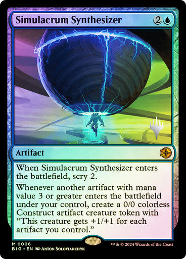 IMPORTABLE DUBAI-Simulacrum Synthesizer (Promo Pack) (The Big Score) Promo: Planeswalker Stamped Magic: The Gathering English Foil