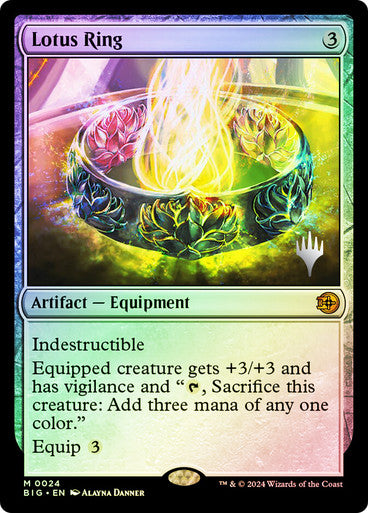 IMPORTABLE DUBAI-Lotus Ring (Promo Pack) (The Big Score) Promo: Planeswalker Stamped Magic: The Gathering English Foil