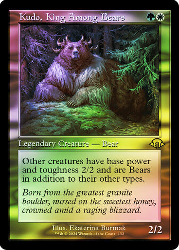 IMPORTABLE DUBAI-Kudo, King Among Bears (Retro Frame) Modern Horizons 3 - Retro Frame Magic: The Gathering English Foil