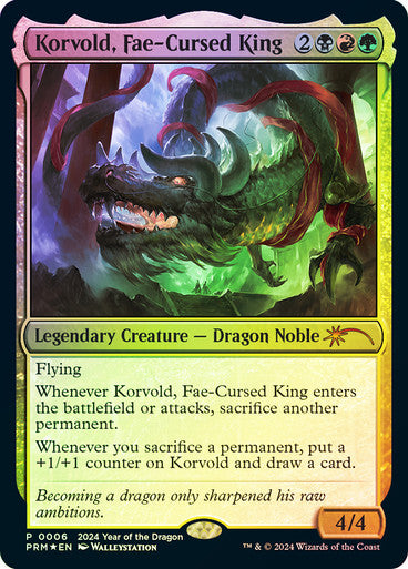IMPORTABLE DUBAI-Korvold, Fae-Cursed King (Lunar New Year) Promo: General Magic: The Gathering English Foil
