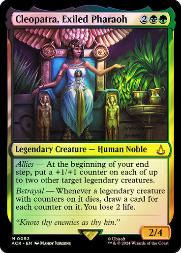 IMPORTABLE DUBAI-Cleopatra, Exiled Pharaoh Assassin's Creed Magic: The Gathering English Foil