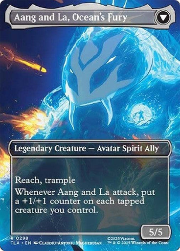 PROXY DUBAI-Aang, Swift Savior // Aang and La, Ocean's Fury (#298) Avatar: The Last Airbender Non-foil Borderless English Magic: The Gathering