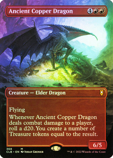 IMPORTABLE DUBAI-Ancient Copper Dragon (Borderless) Commander Legends: Battle for Baldur's Gate - Variants Magic: The Gathering English Foil