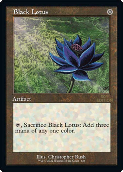 IMPORTABLE DUBAI-Black Lotus (Retro Frame) (Not Tournament Legal) 30th Anniversary Edition - Retro Frame English