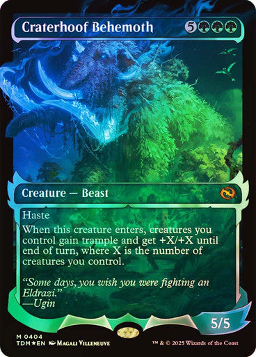 PROXY DUBAI-Craterhoof Behemoth (#404) Tarkir: Dragonstorm Foil Showcase English Magic: The Gathering