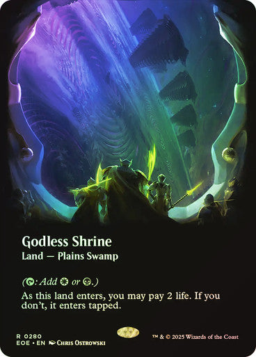 PROXY DUBAI-Godless Shrine (Borderless) Edge of Eternities - Variants Magic: The Gathering English Foil