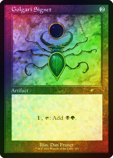 PROXY DUBAI-Golgari Signet (Secret Lair) (Retro Frame) (Foil) Secret Lair Magic: The Gathering English Foil Etched