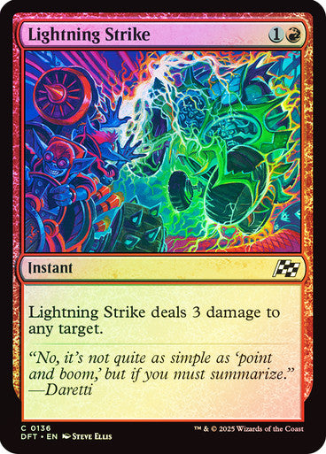 ORIGINAL-Lightning Strike Aetherdrift Magic: The Gathering English Foil