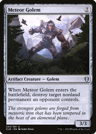 ORIGINAL-Meteor Golem Commander Legends: Battle for Baldur's Gate Magic: The Gathering ESPAÑOL Non-foil